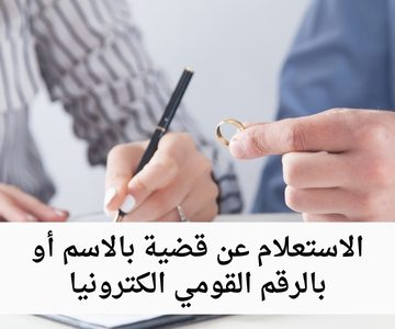 الاستعلام عن قضية بالاسم أو بالرقم القومي الكترونيا
