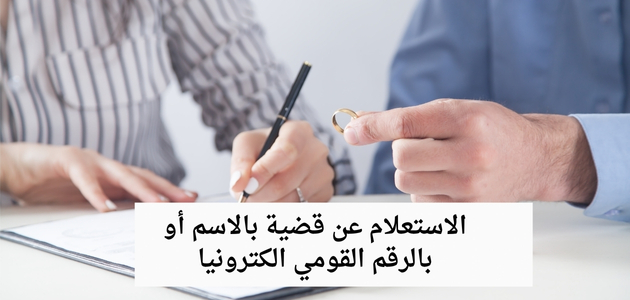 الاستعلام عن قضية بالاسم أو بالرقم القومي الكترونيا